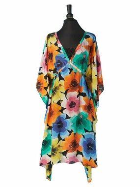 Love Moschino Designer Floral Kaftan Pool Beach Cover Up size 8 Resort Vacation